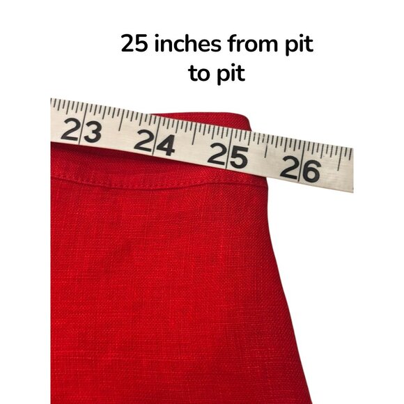 J.Crew 3X Red Linen Tank Top Sleeveless Summer Blouse NWT Plus Size - Picture 6 of 8